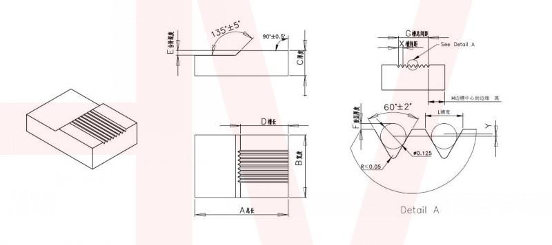 8channels Fiber v-groove chip - Image 2